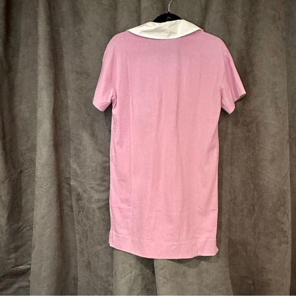 Everlane Polo Dress Organic Cotton Preppy Tenniscore XS Pink/White - Picture 7 of 15